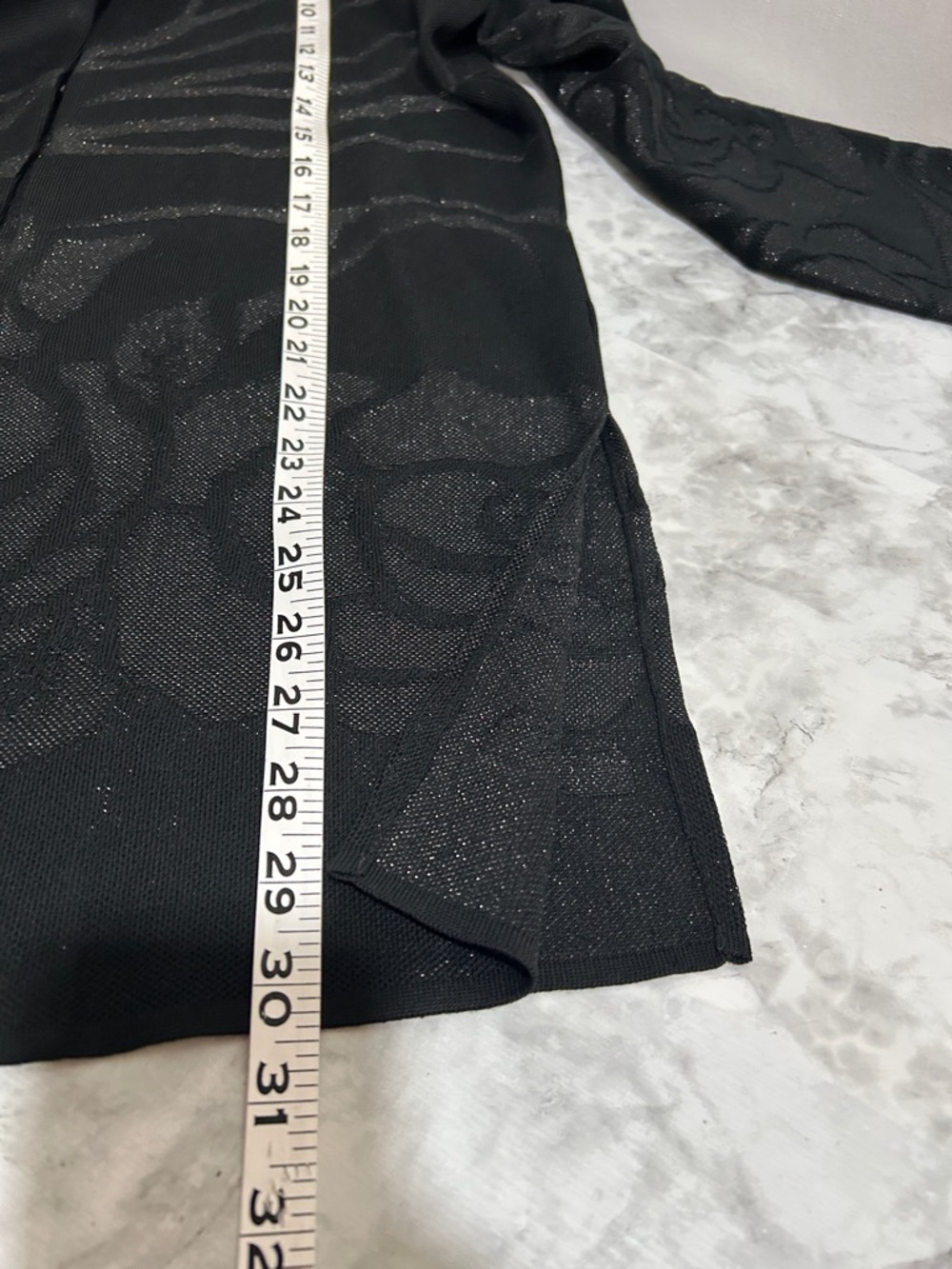 MING WANG Women’s Cardigan Black Floral Sz Small - Picture 13 of 15